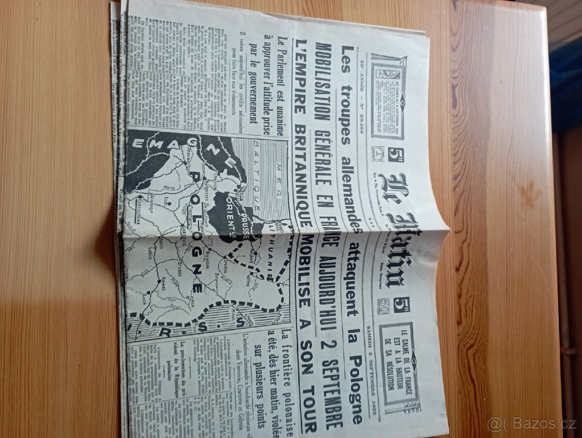 Nabízím staré válečné noviny z Paříže,1939-1940 - 5