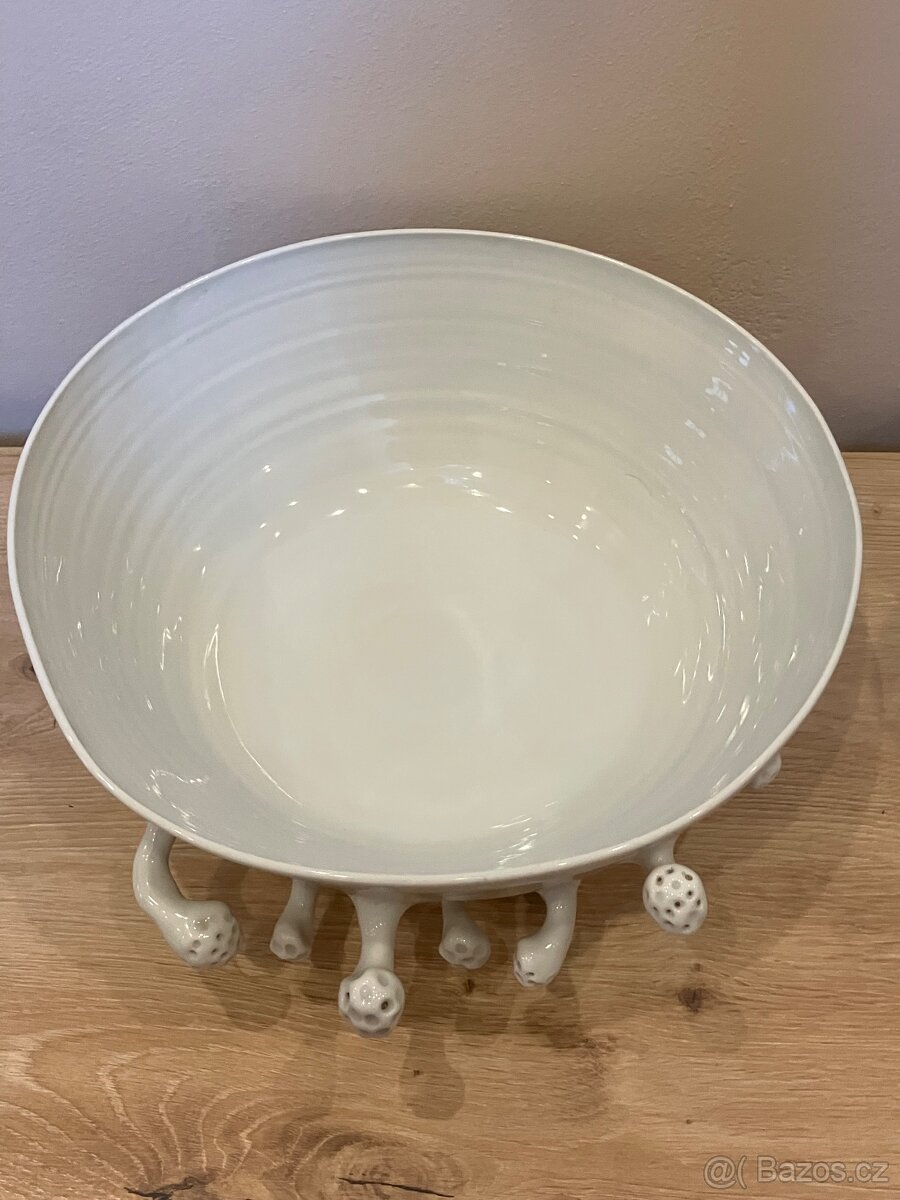Ručně točená porcelánová mísa a váza Jany Molovčákové-Marešo - 5