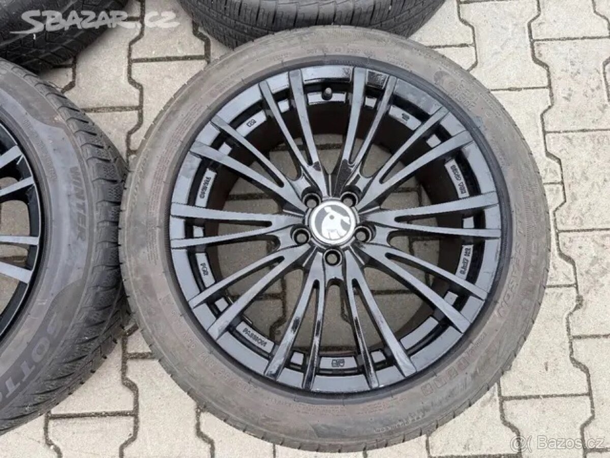 4x al kola 5x100 + pneu zimní 205/55 R17 - 5