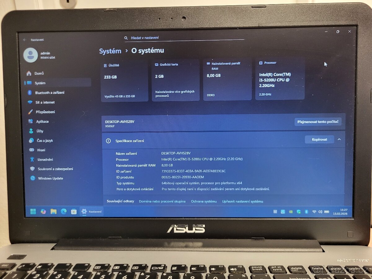 ASUS X555M | i5 | 8GB | 240GB SSD | GEFORCE 930M | - 5