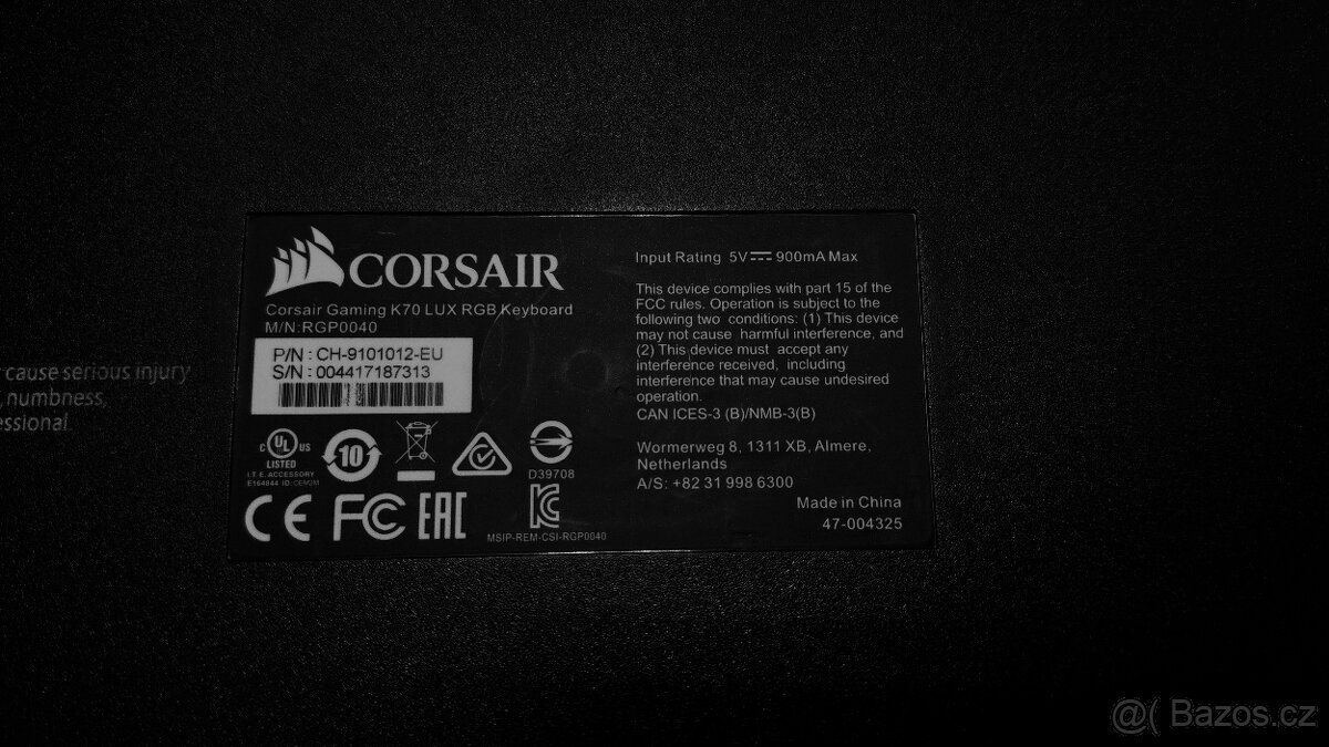 Corsair K70 LUX RGB Mechanical Gaming Keyboard- Brown switch - 5