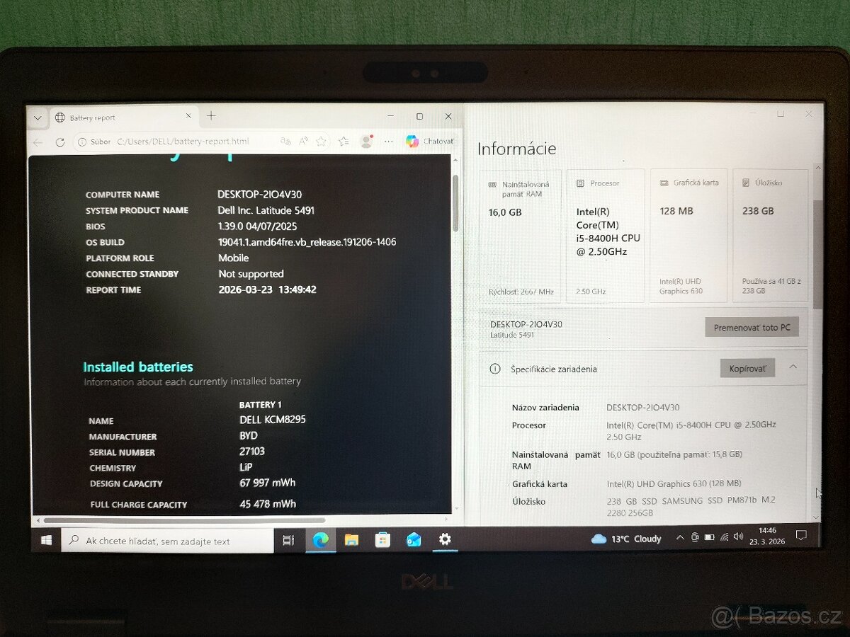 Dell Latitude 5491 | i5 • 16GB • 256GB SSD - 5