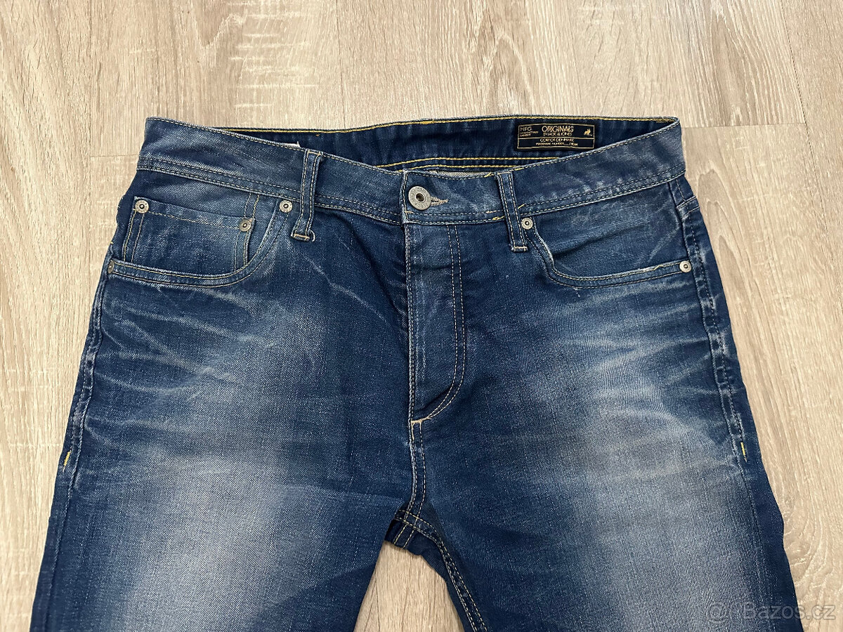 JACK & JONES - SKINNY DENIM KRÁSNÉ PÁNSKÉ DŽÍNY W32/L32 🤩 - 5