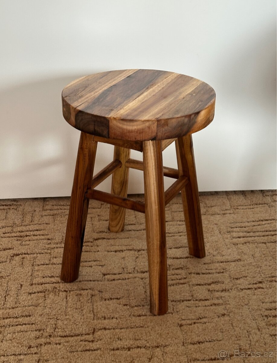 Dřevěná stolička z masivu - 5