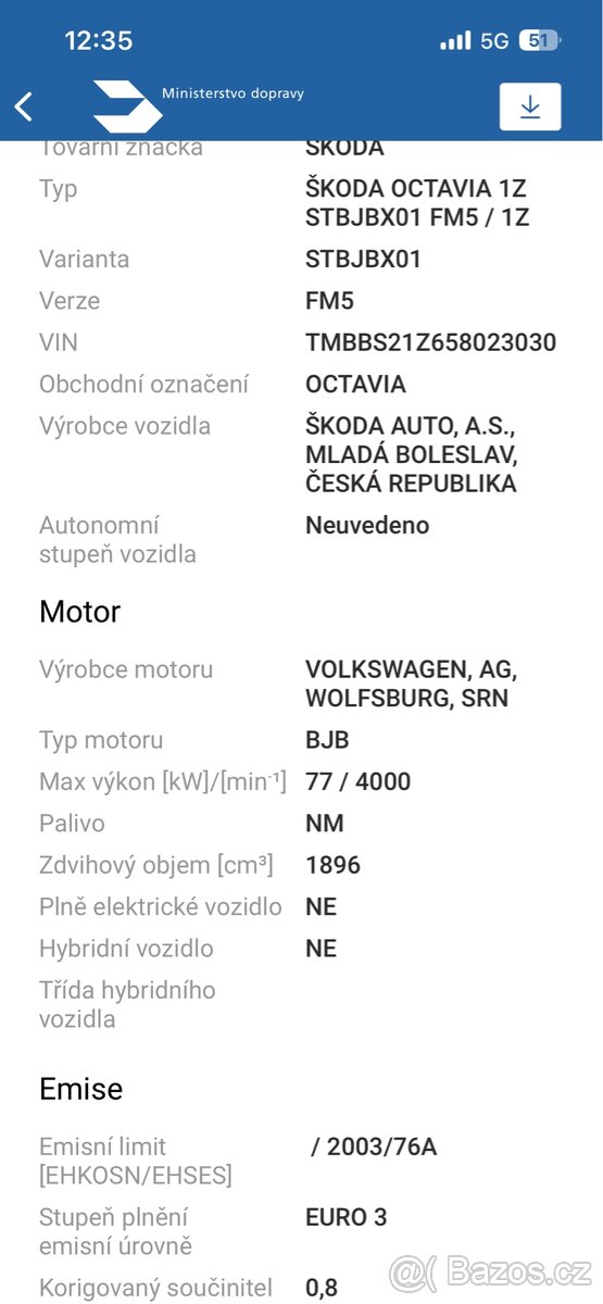 Díly octavia 2 BJB - 5