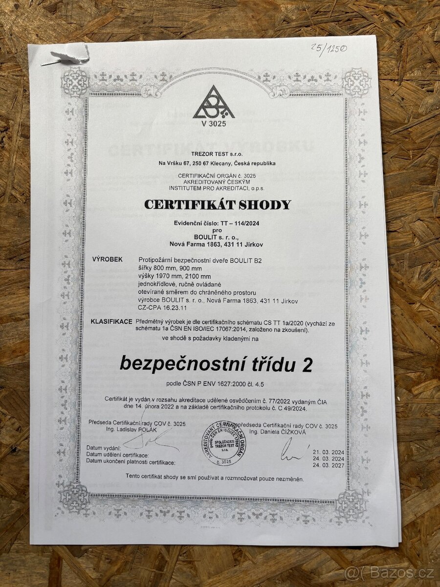 Protipožární dveře EI EW 30 DP3 - 100 L - 5