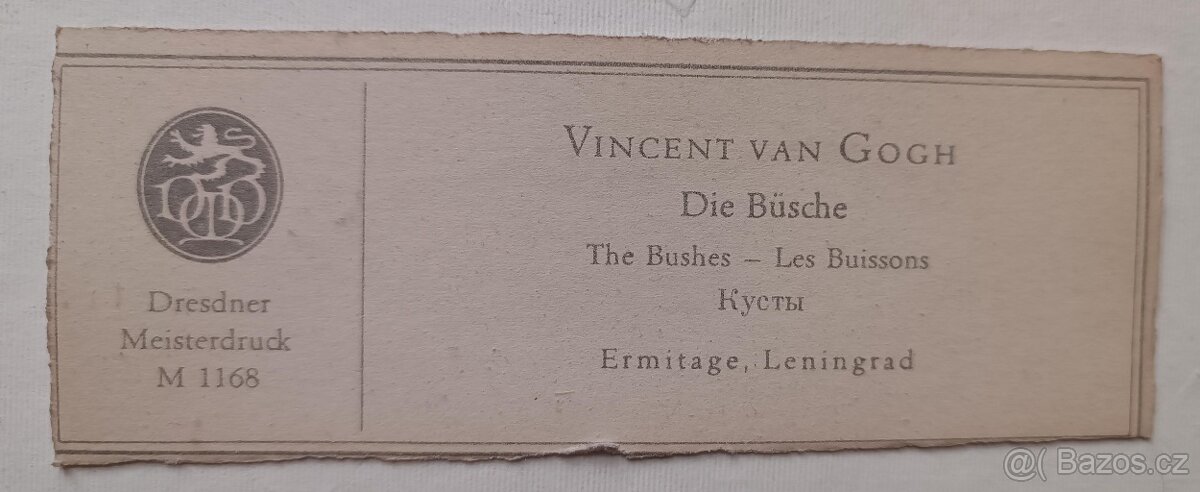 Reprodukce Van Gogh, kresba tuší A.Dubský, Karlův most - 5