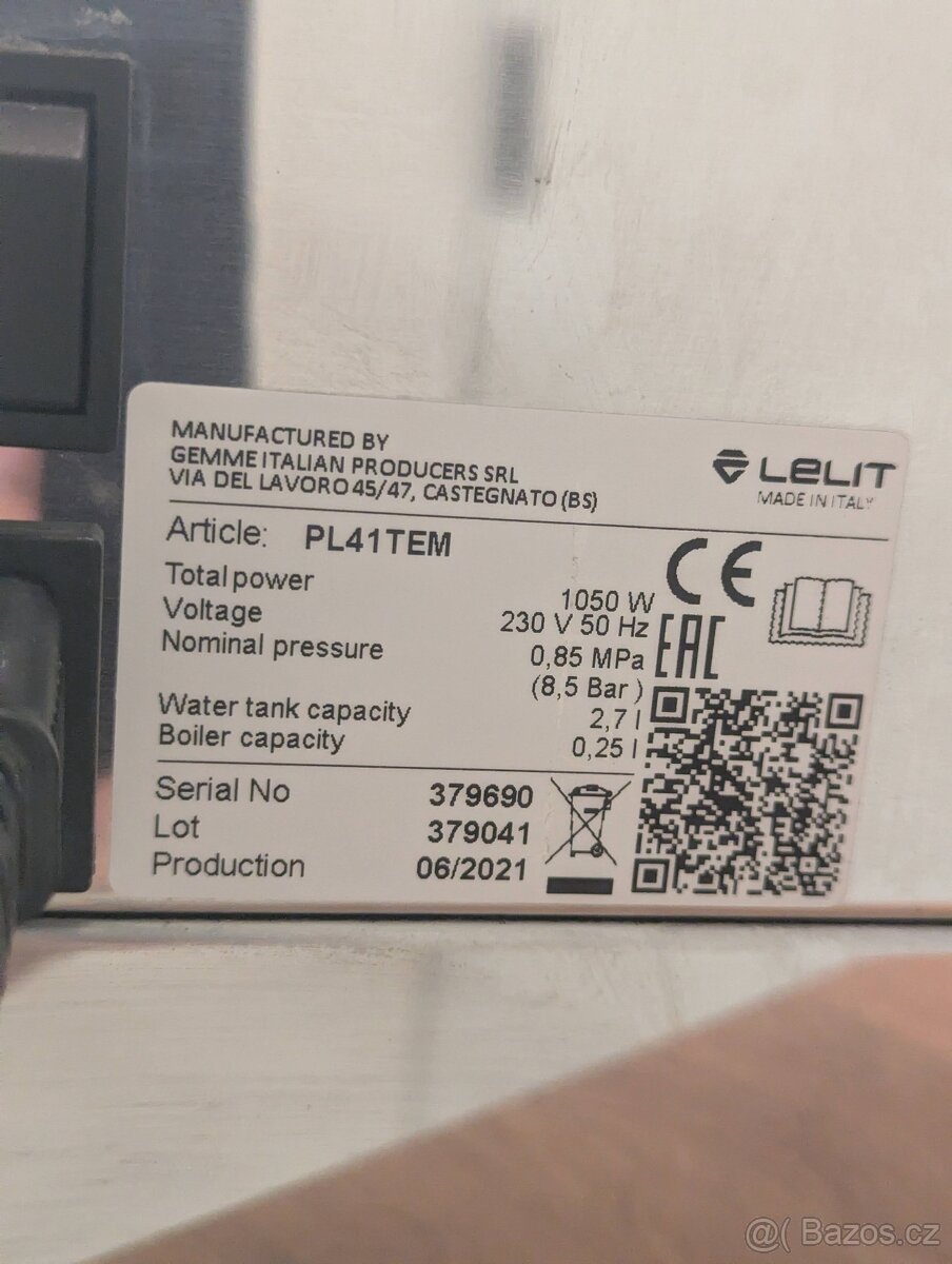 Lelit Anna PL41TEM s PID + kompletní příslušenství - 5