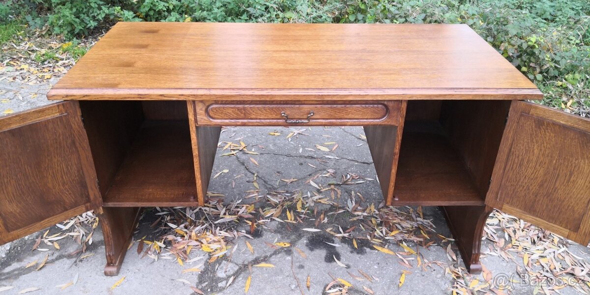 Rustikální masivní psací stůl - 5