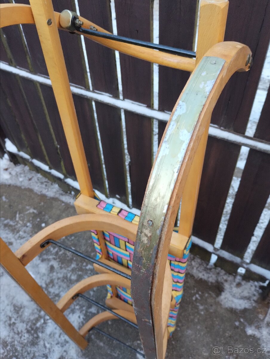 Sáně dřevěné 123cm - 5