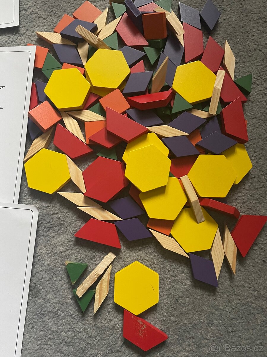 Kreativní dřevěné geometrické tvary, tangramy Woody puzzle - 5