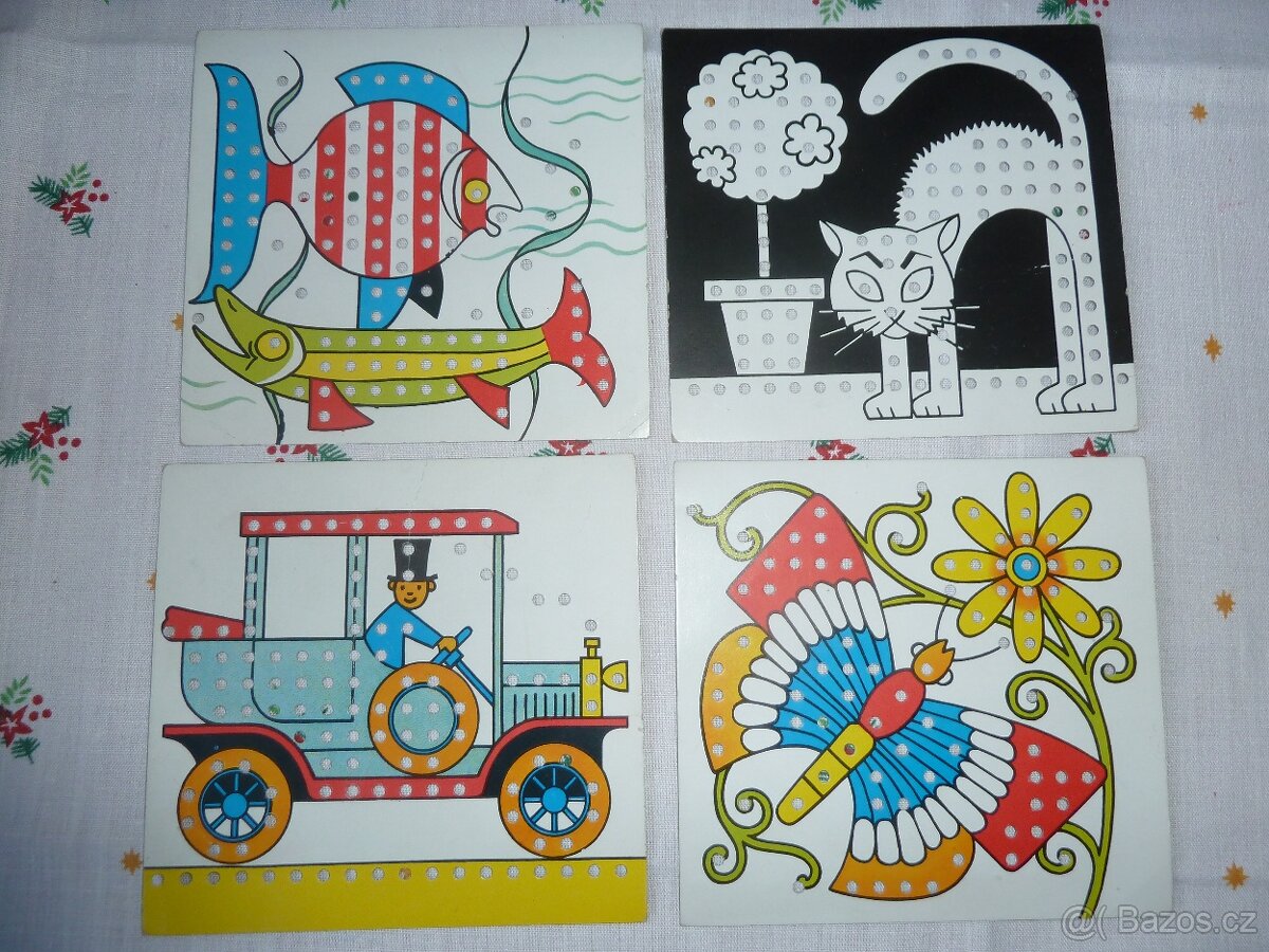 Retro mozaika Brouček Kovozávody Semily 1981 - 5