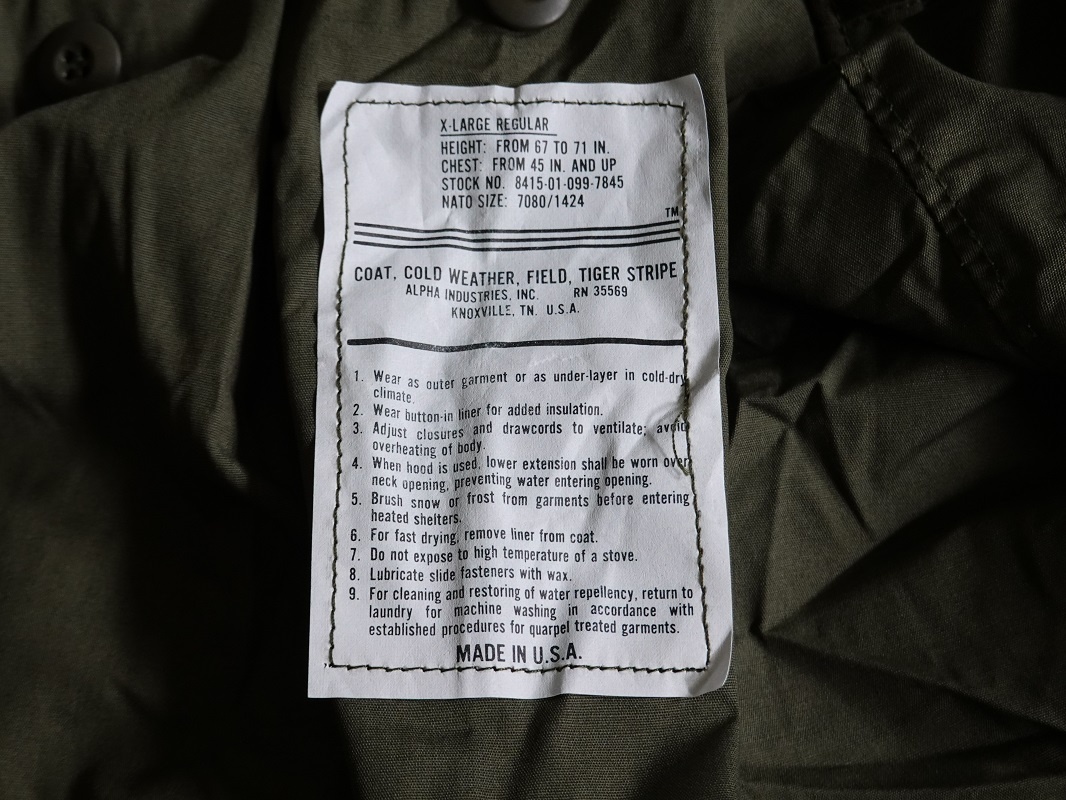 Alpha Ind. US Army parka M-65 Made in USA nenošená X-LARGE - 5