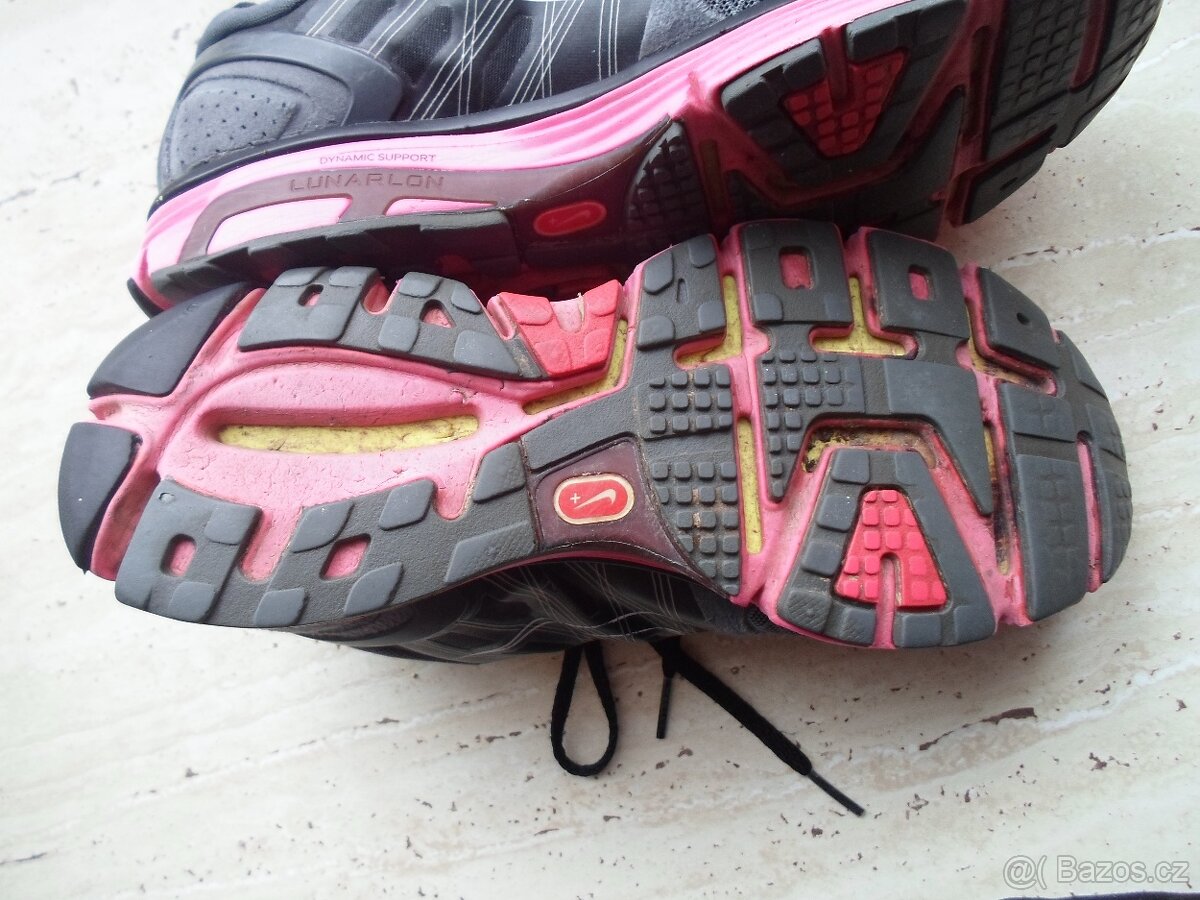 Černé růžové boty tenisky botasky Nike - 38 - 5