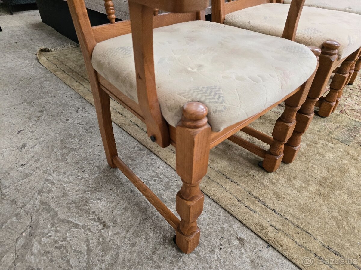 6x židle rustikál komplet 47x50 výšká 48 cm - 5