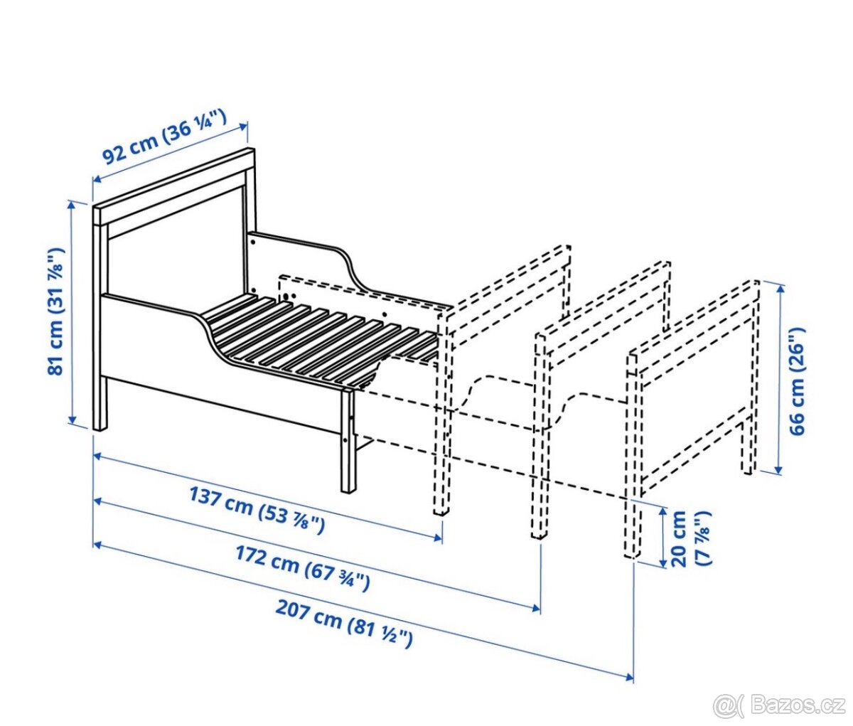 2x detska rostouci postel SUNDVIK - 5