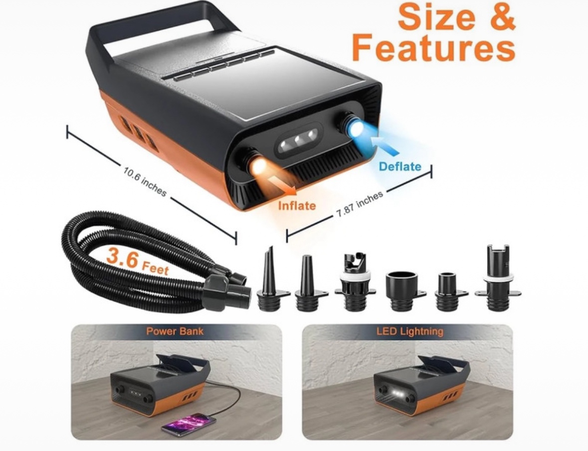 Pumpa na paddleboard a jine airpump - 5