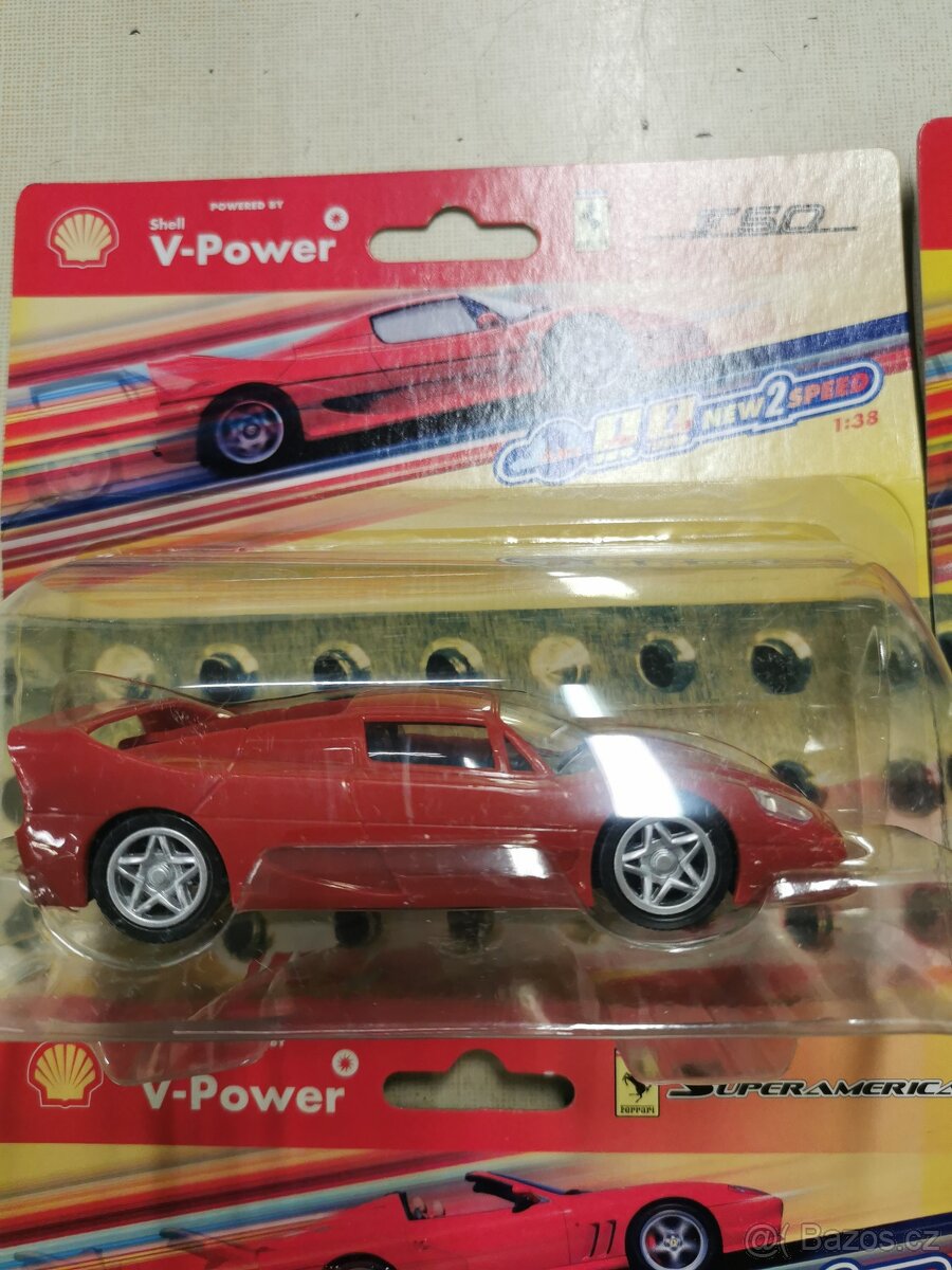 Autíčka, modely Ferrari. Shell. - 5