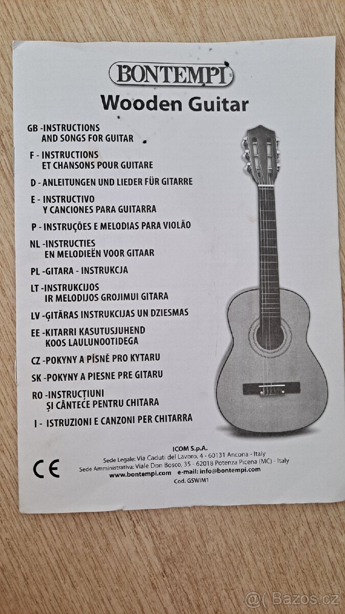Dřevěná kytara Bontempi - 5