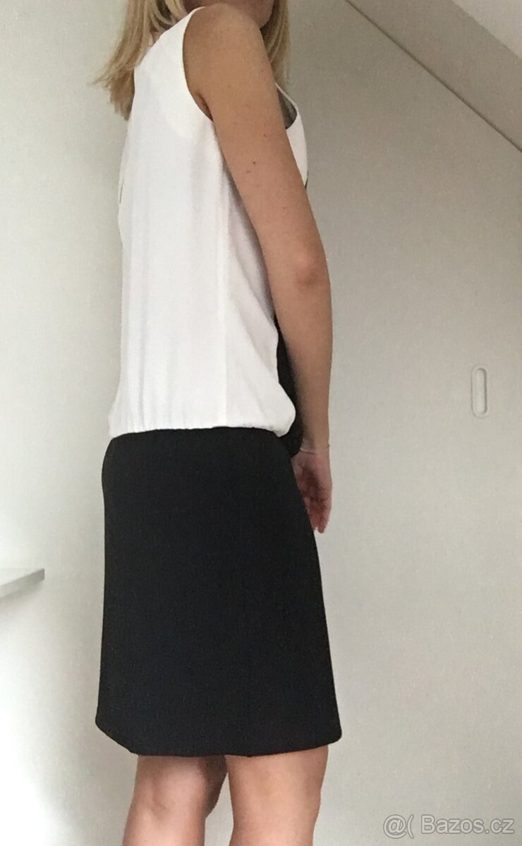 Vila černo-bílé šaty, vel. S - 5