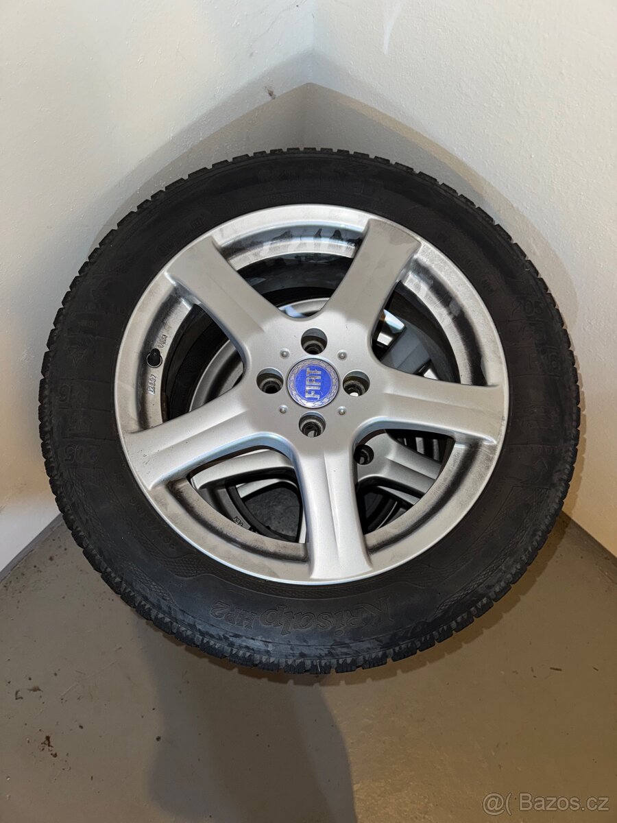 Alu kola FIAT + zimní pneu Kleber Krisalp 205/55 R16 - 5