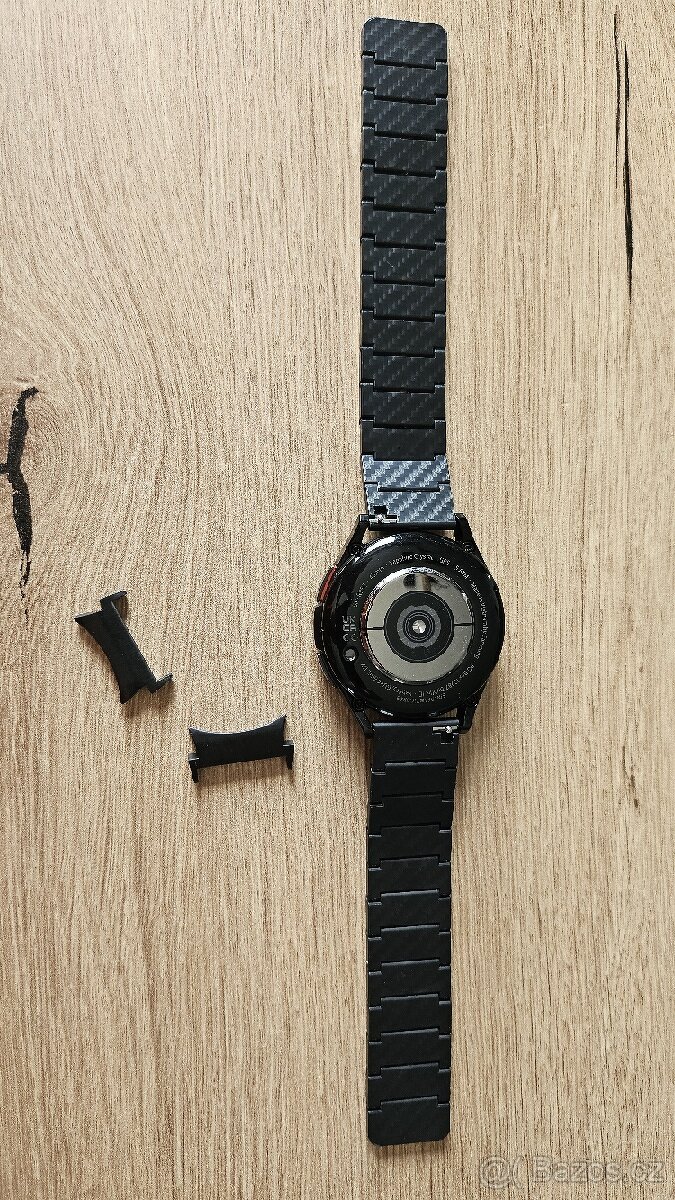 Magneticky pásek k hodinkám 20mm černý/karbon - 5