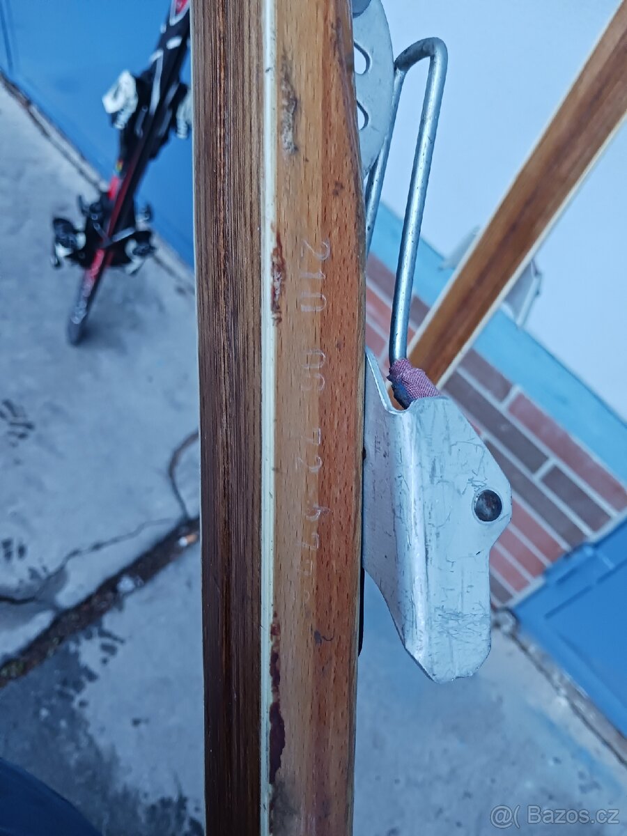 Retro dřevěné běžky 210 cm - 5