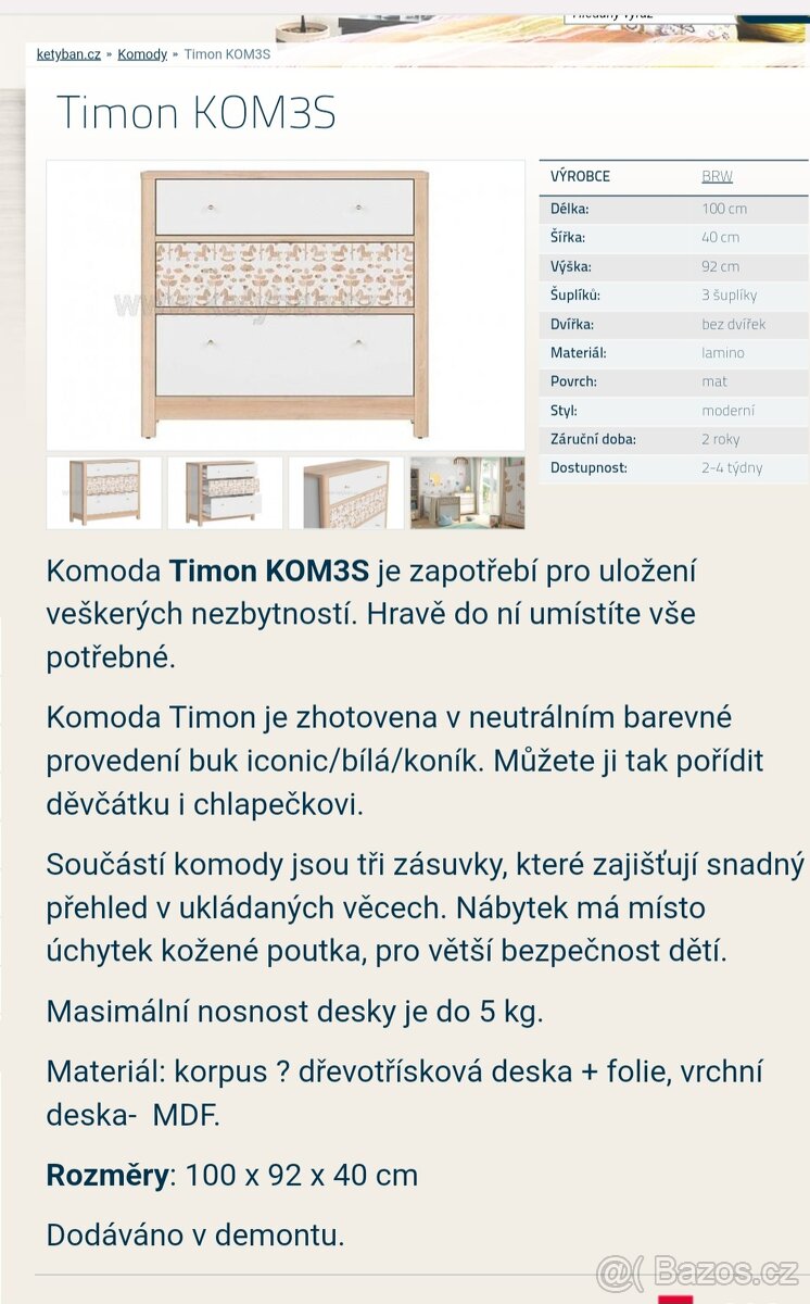 Přebalovací pult/komoda - 5