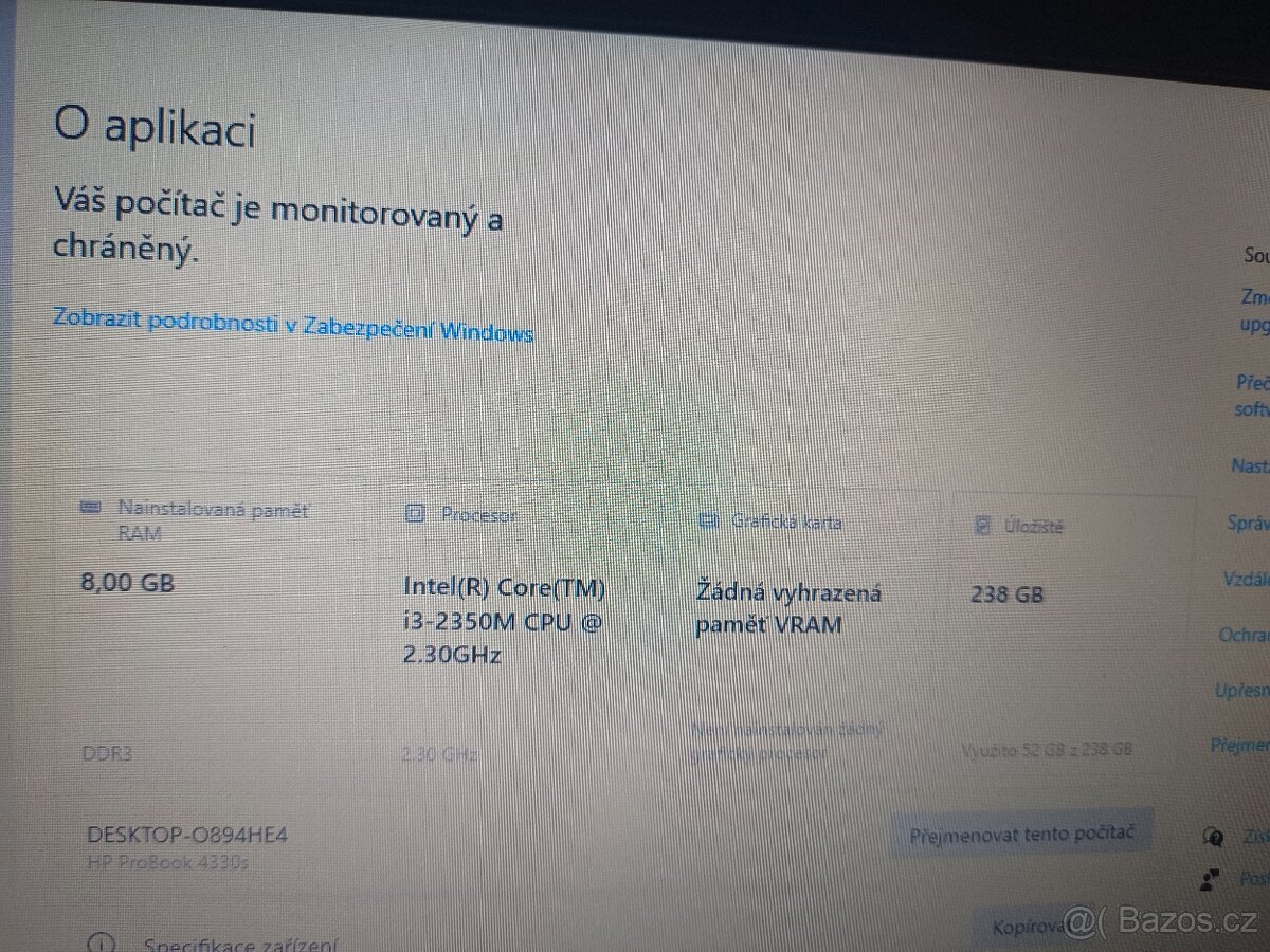 HP 8gb RAM/256gb SSD/bat 3h - 5