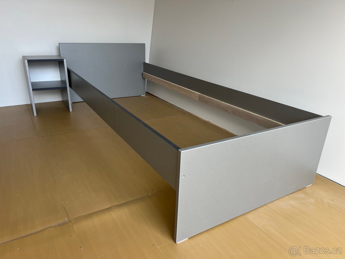 Postel 80x200 cm šedá - 5