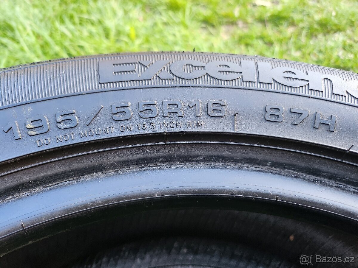 2x Letní pneu Good Year Excellence - 195/55 R16 - 75% - 5
