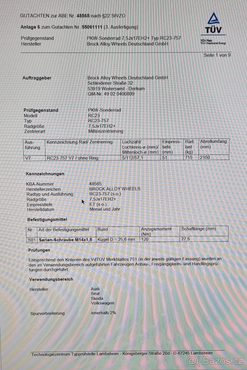 17" ALU kola BROCK RC23 - 5