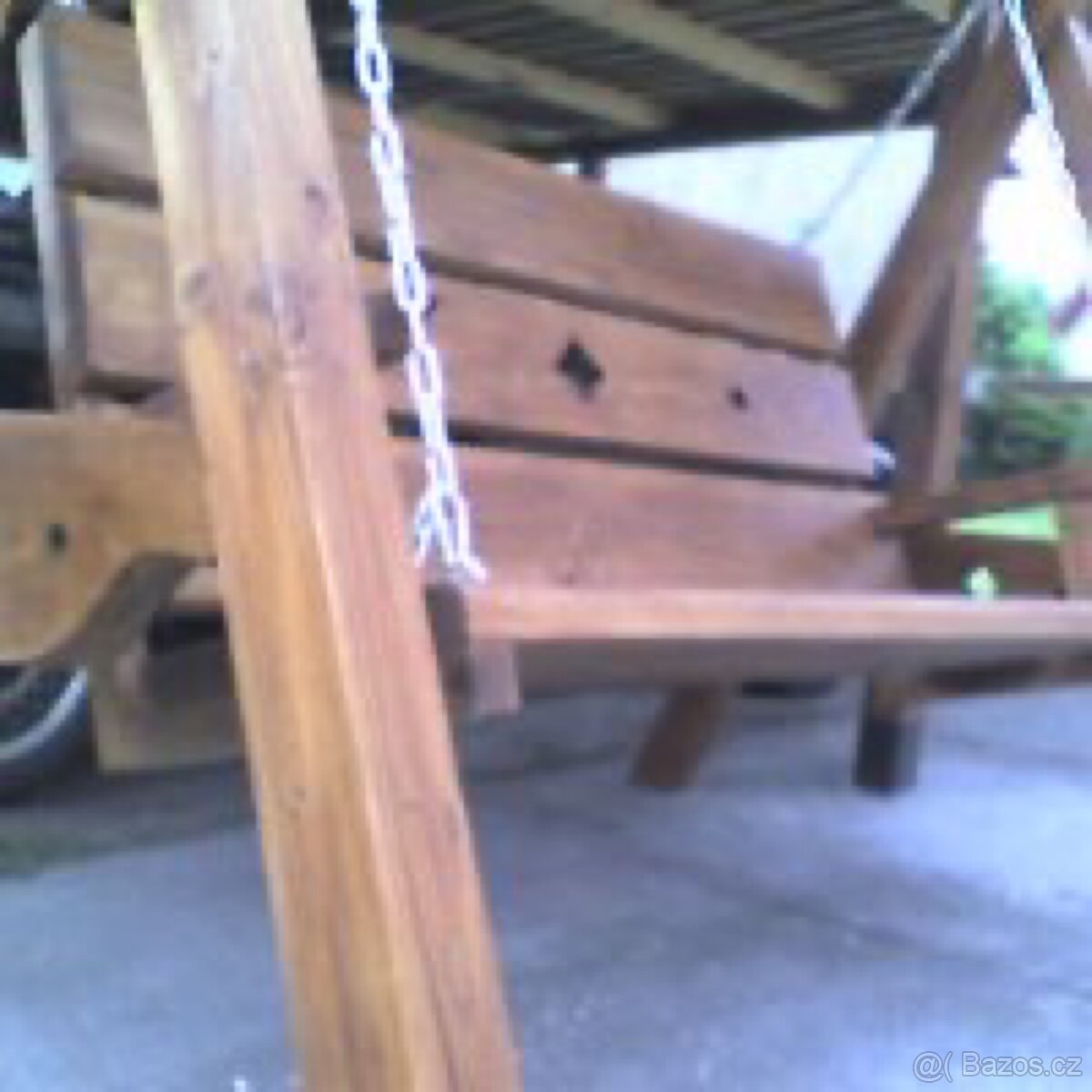 Dřevěná zahradní houpačka - 5