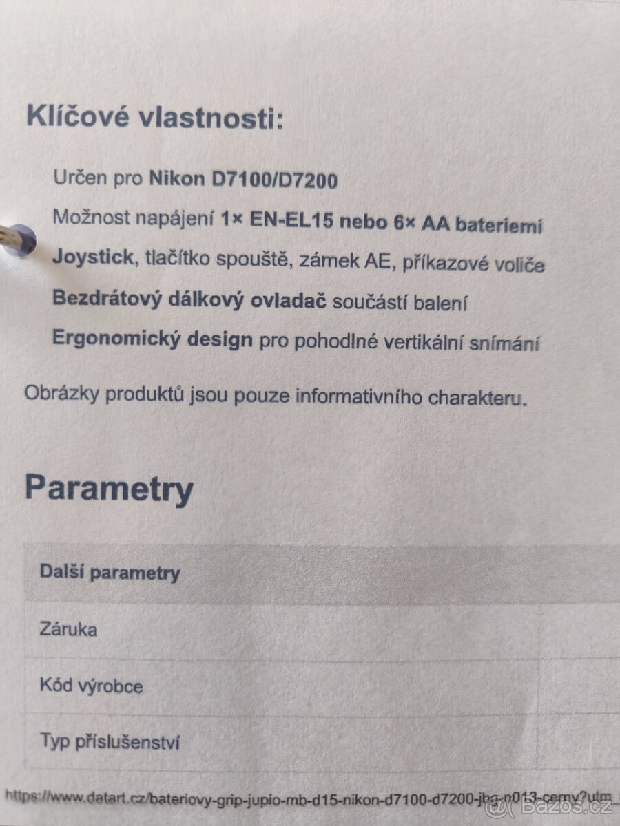 Nikon grip MB D 15 - 5