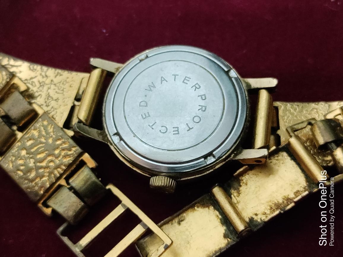 Starožitné dámské pozlacené hodinky Slava 17 Jewels - 5