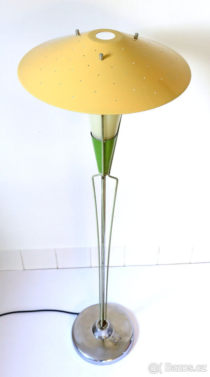 Retro podlahová stojací lampa ZUKOV Československo brusel vi - 5
