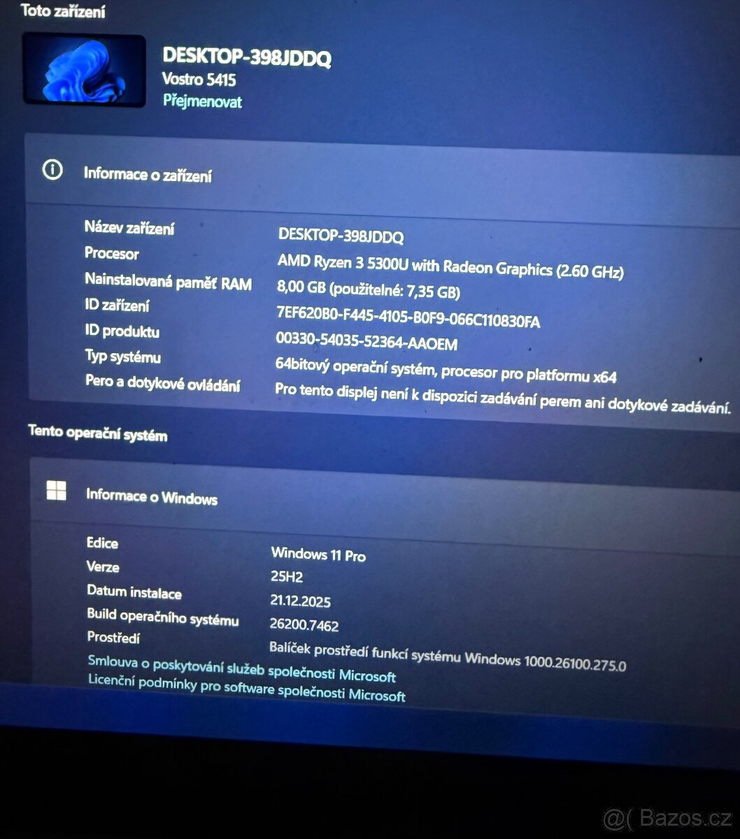 Notebook Dell Vostro 5415 - 5