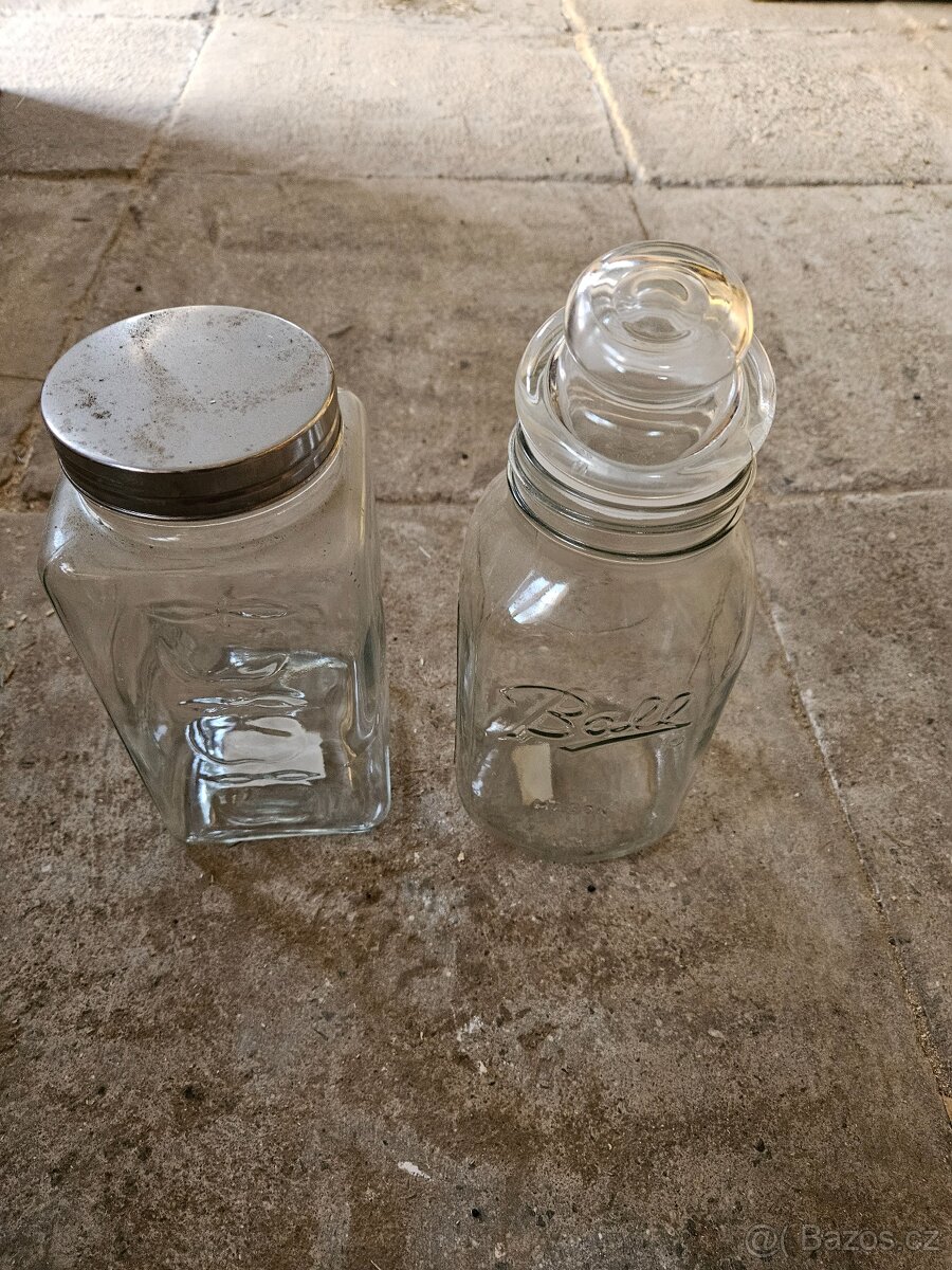 Konvolut sklenice, misky ,lahve - sklo, porcelán, keramika - 5