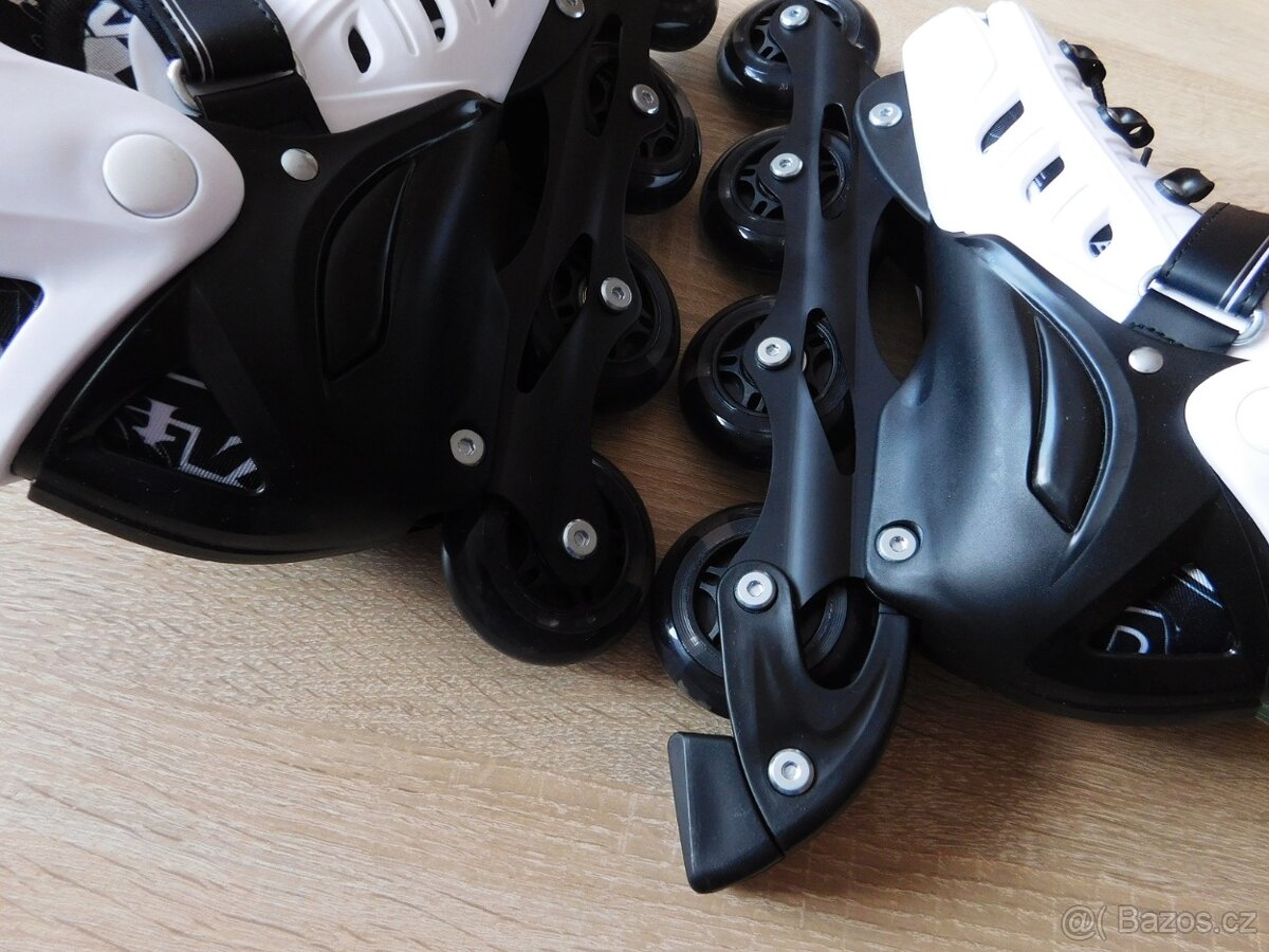 svítící nastavitelné inline brusle vel.39-42 - 5