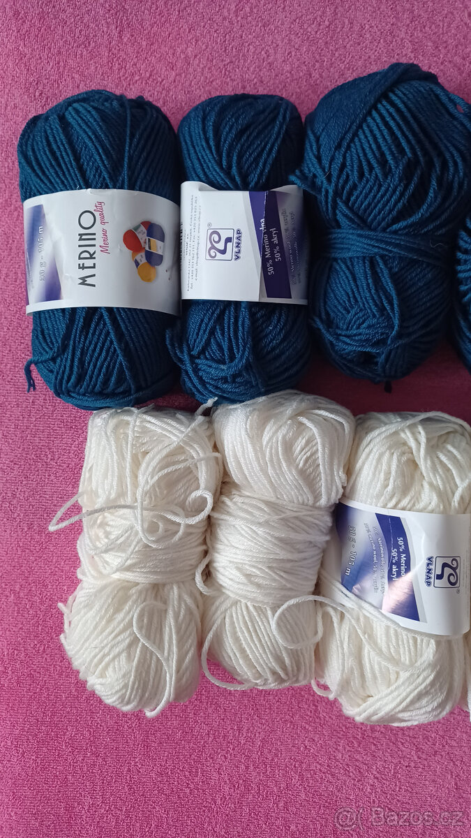 Příze merino háčkování/pletení - 5
