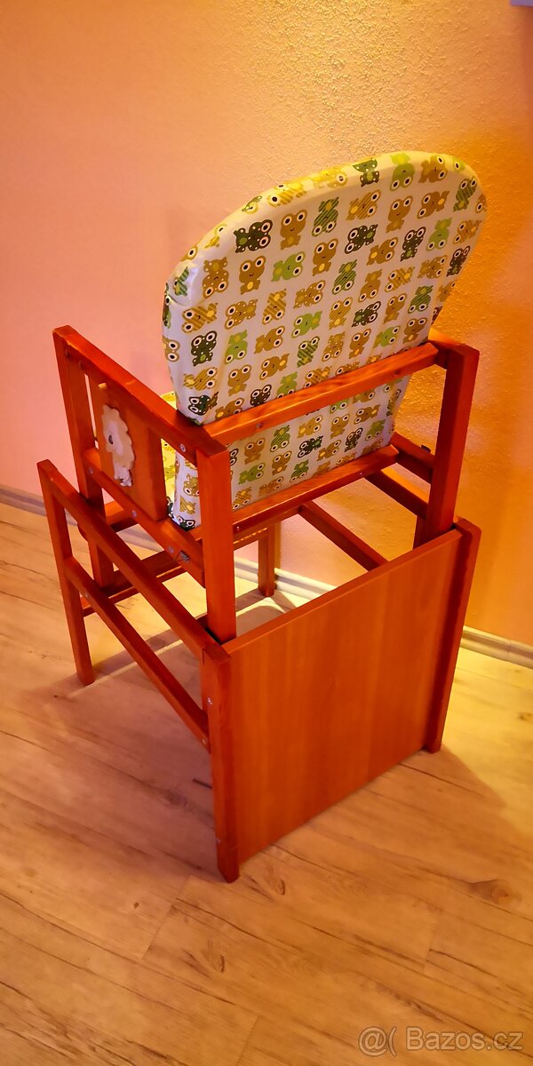 Dřevěná dětská jídelní židlička 3v1 - 5