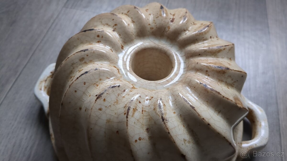 Starožitná FORMA na BÁBOVKU - glazovaná keramika - 5