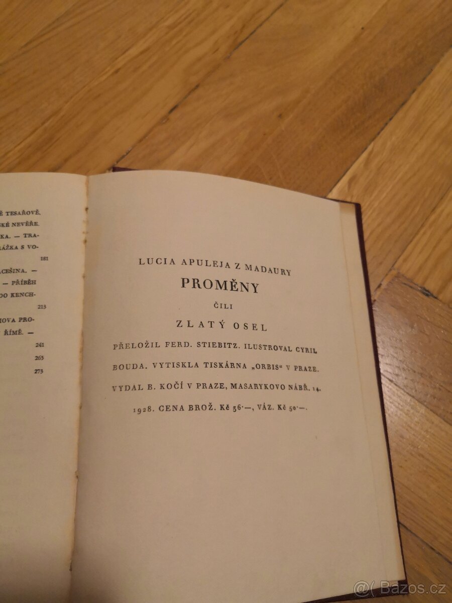 Lucius Apuleius z Madaury: PROMĚNY ČILI ZLATÝ OSEL - 5
