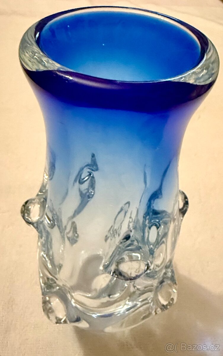 Váza hutní sklo Škrdlovice Ladislav Paleček - 5