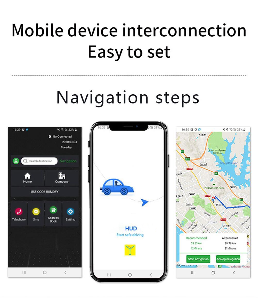 Head up Display OBD 2 + GPS - 5