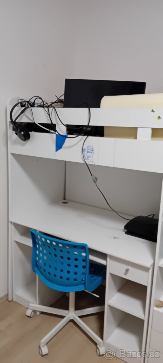 Vyvýšená postel se skrini bez stolku - 5