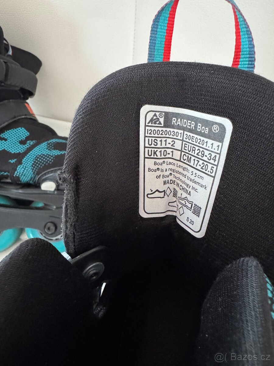 Dětské inline brusle K2 raider boa 29-34 - 5