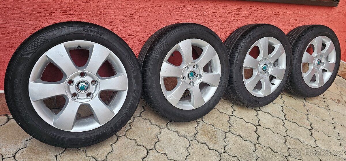 Originál alu ŠKODA O2 5x112 205/55 R16 - 6,5mm - 5