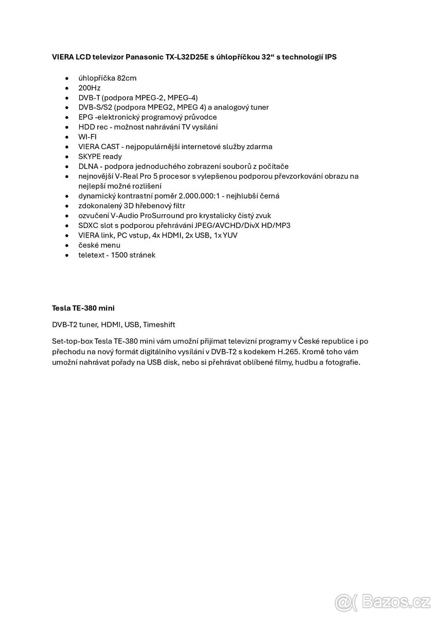 TV Panasonic + Set-top-box H.265 - 5