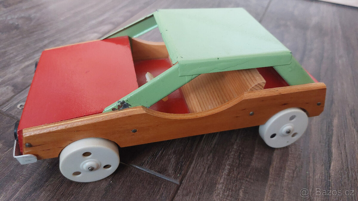 Retro drevené autíčko - 5